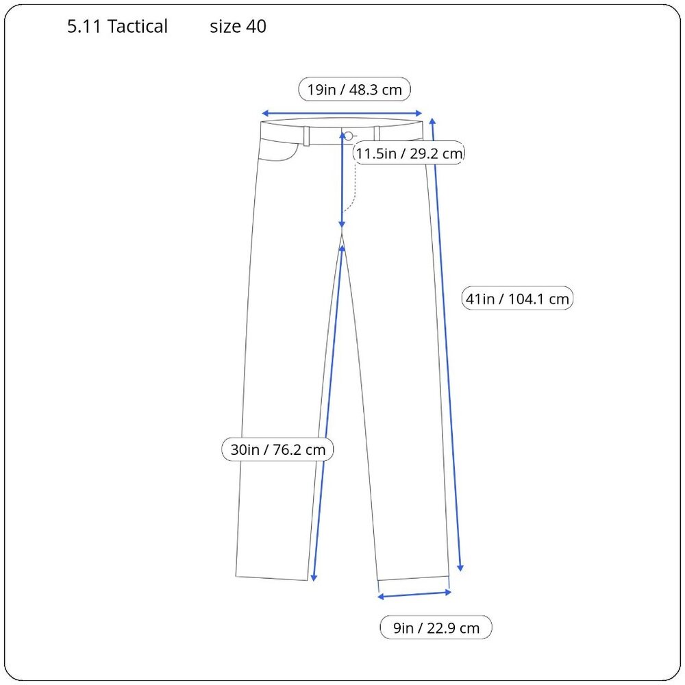 5.11 Tactical Series Covert Cargo Uniform Pants Sz 38 X 30 Conceal Carry Pockets - Picture 3 of 16
